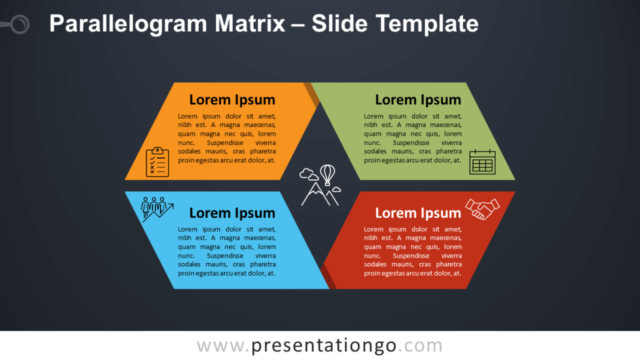 Matriz de Paralelogramos Diagrama Gratis Para PowerPoint Y Google Slides