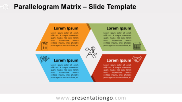 Matriz de Paralelogramos Diagrama Gratis Para PowerPoint Y Google Slides