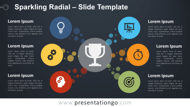 Radial Centelleante Diagrama Gratis Para PowerPoint Y Google Slides