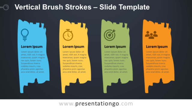 Pinceladas Verticales Gráfico Gratis Para PowerPoint Y Google Slides