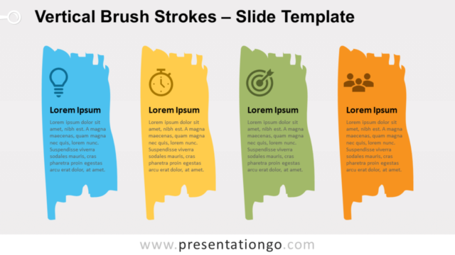 Pinceladas Verticales Gráfico Gratis Para PowerPoint Y Google Slides