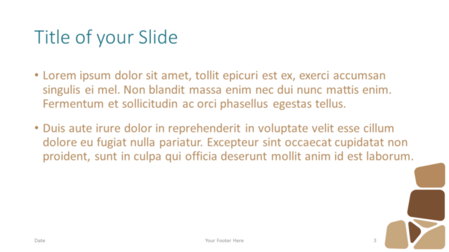 Mosaico de Piedra Plantilla Gratis Para PowerPoint Y Google Slides - Diapositiva de Título Y Contenido