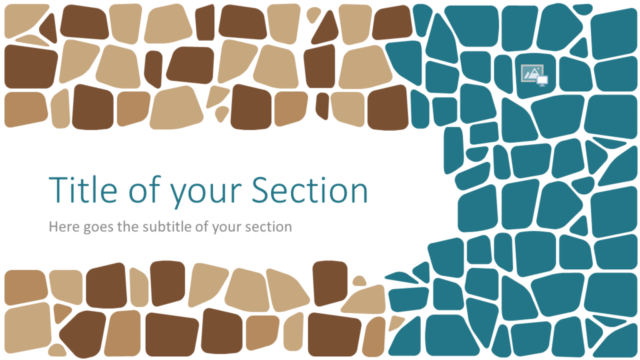 Mosaico de Piedra Plantilla Gratis Para PowerPoint Y Google Slides - Diapositiva de Sección