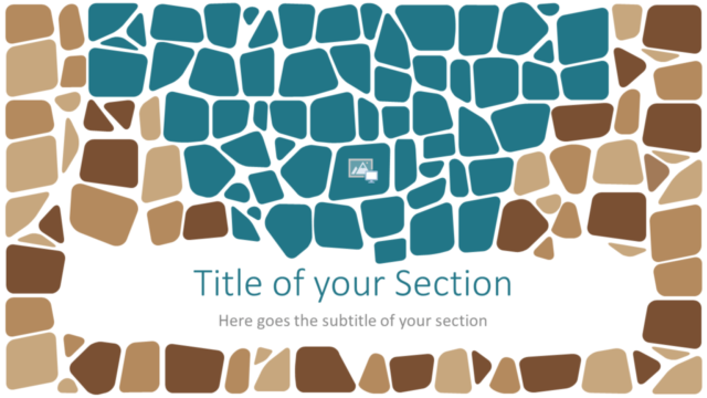 Mosaico de Piedra Plantilla Gratis Para PowerPoint Y Google Slides - Diapositiva de Sección