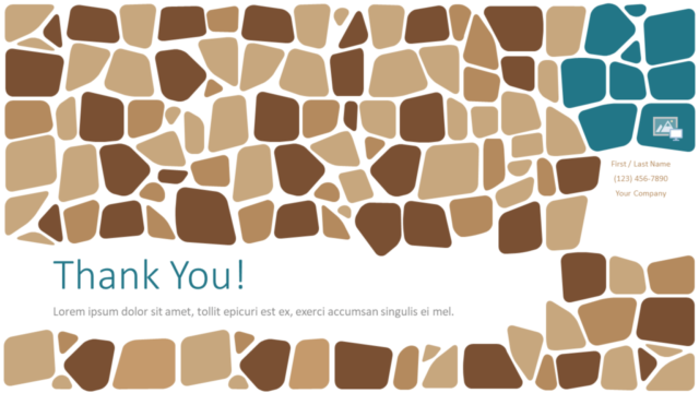 Mosaico de Piedra Plantilla Gratis Para PowerPoint Y Google Slides - Diapositiva de ¡Gracias!