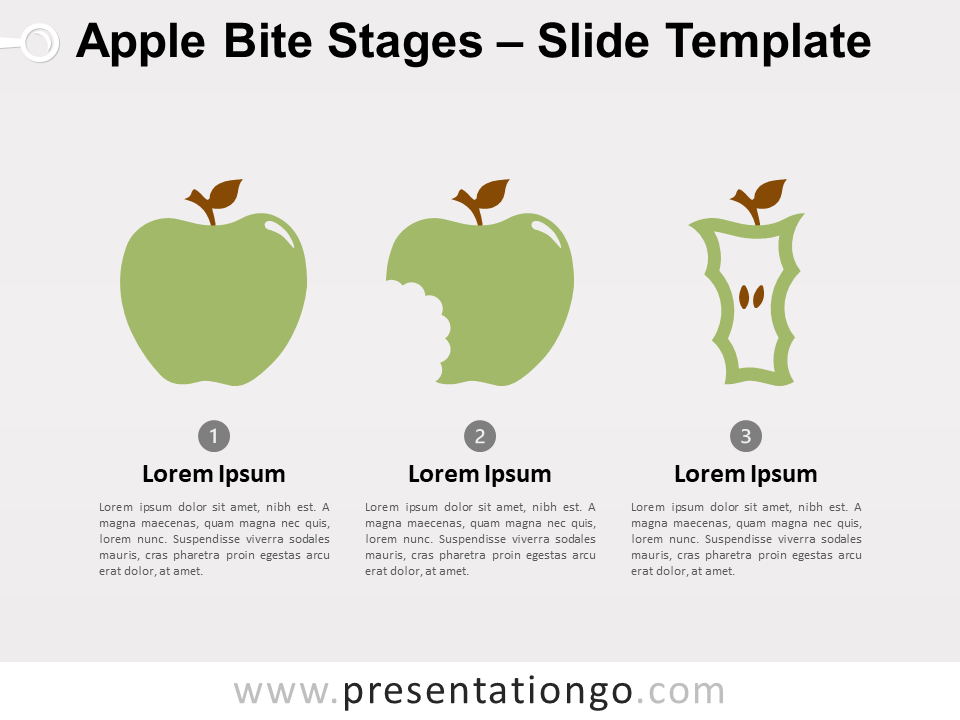 Etapa de Mordisco de Manzana Gráfico Gratis Para PowerPoint Y Google Slides