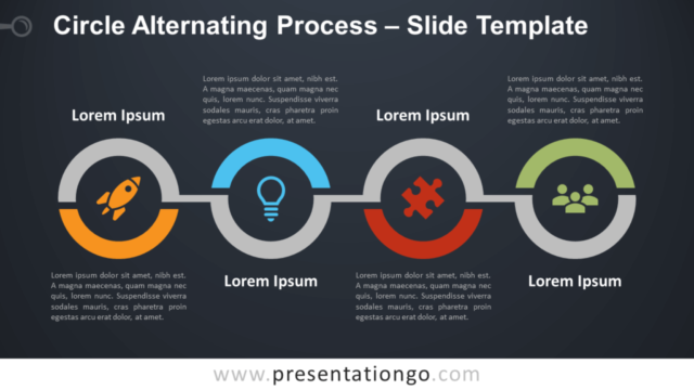 Proceso Alternante Circular Diagrama Gratis Para PowerPoint Y Google Slides