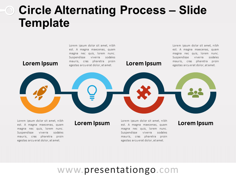 Proceso Alternante Circular Diagrama Gratis Para PowerPoint Y Google Slides