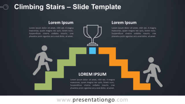 Escalando Escaleras Gráfico Gratis Para PowerPoint Y Google Slides