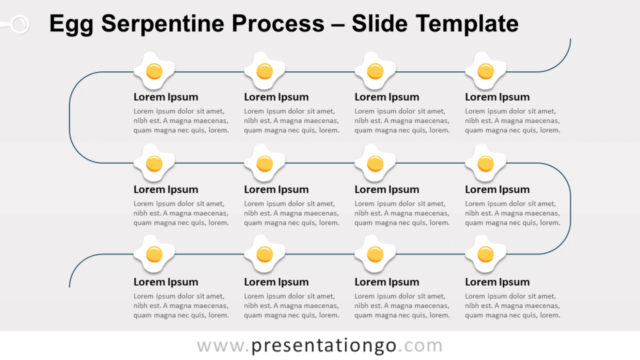 Proceso en Forma de Huevo Serpenteante Gráfico Gratis Para PowerPoint Y Google Slides