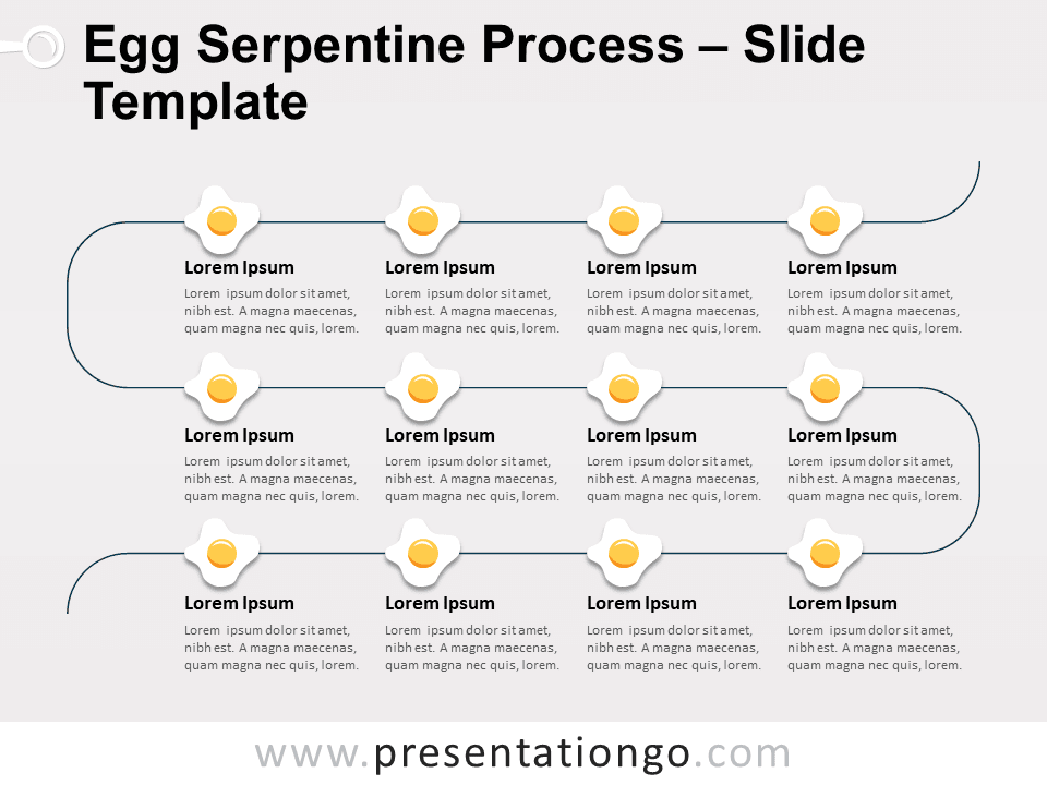 Proceso en Forma de Huevo Serpenteante Gráfico Gratis Para PowerPoint Y Google Slides