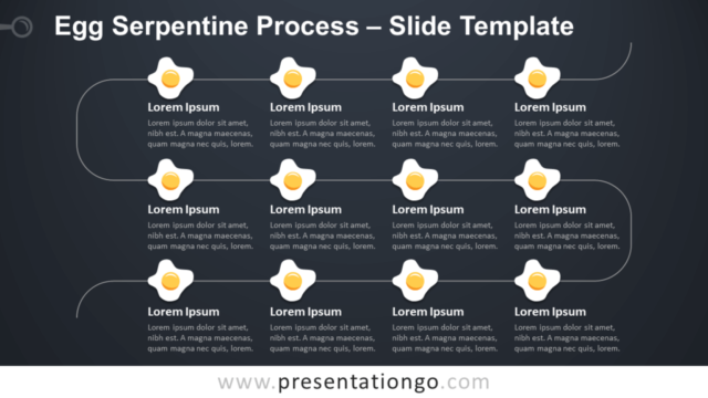 Proceso en Forma de Huevo Serpenteante Gráfico Gratis Para PowerPoint Y Google Slides
