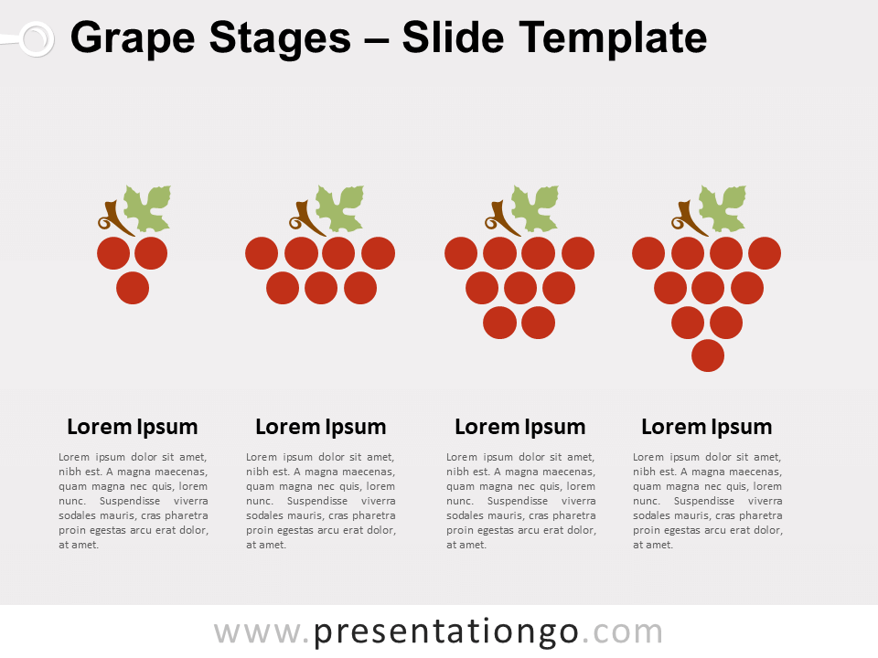 Etapas de Uvas Gráfico Gratis Para PowerPoint Y Google Slides