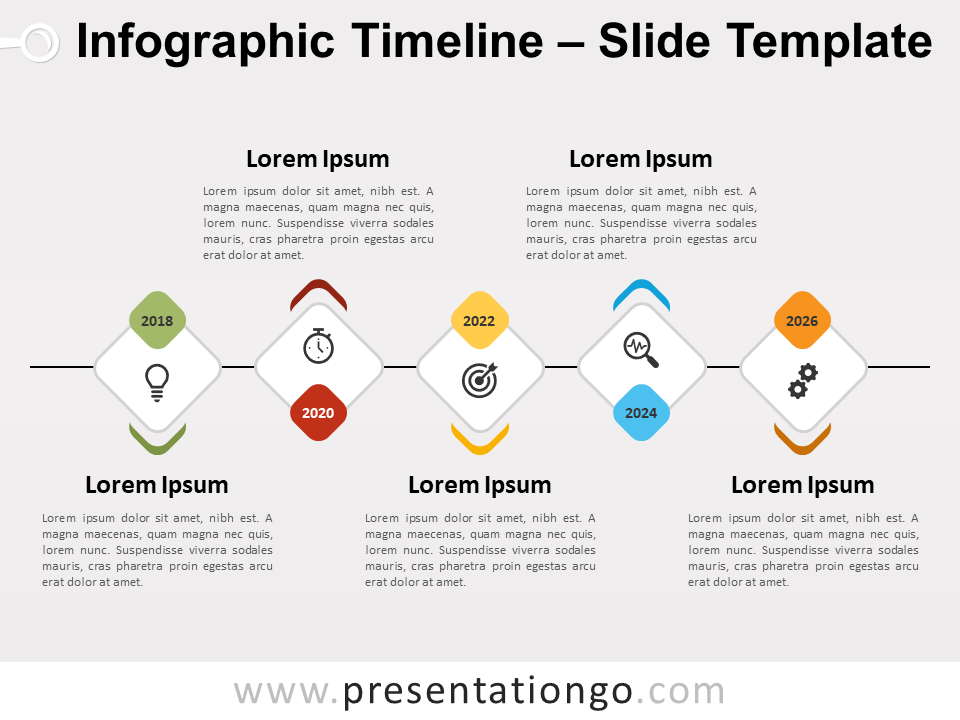 Línea de Tiempo Infográfica Gratis Para PowerPoint Y Google Slides