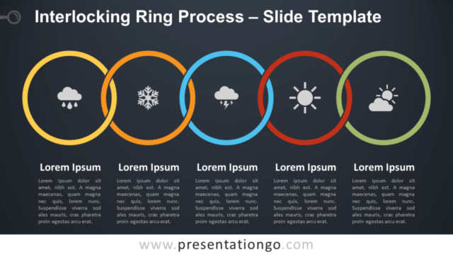 Proceso de Anillos Entrelazados Diagrama Gratis Para PowerPoint Y Google Slides
