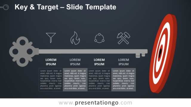 Clave y Objetivo Gráfico Gratis Para PowerPoint Y Google Slides