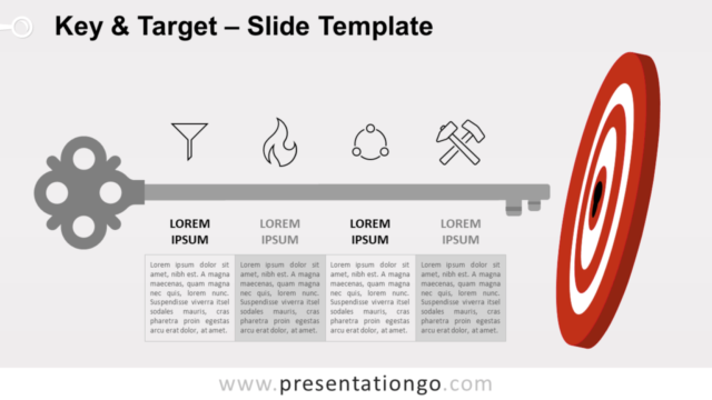 Clave y Objetivo Gráfico Gratis Para PowerPoint Y Google Slides