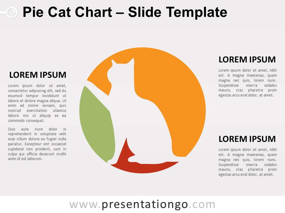 Gráfico de Pastel Con Forma de Gato Gratis Para PowerPoint Y Google Slides