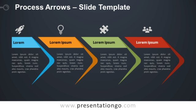 Flechas de Proceso Diagrama Gratis Para PowerPoint Y Google Slides