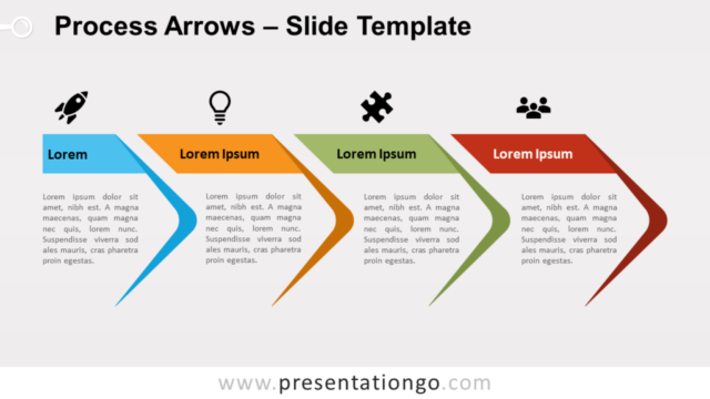 Flechas de Proceso Diagrama Gratis Para PowerPoint Y Google Slides