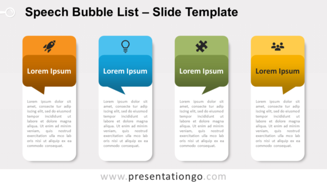 Lista de Burbujas de Diálogo Gráfico Gratis Para PowerPoint Y Google Slides