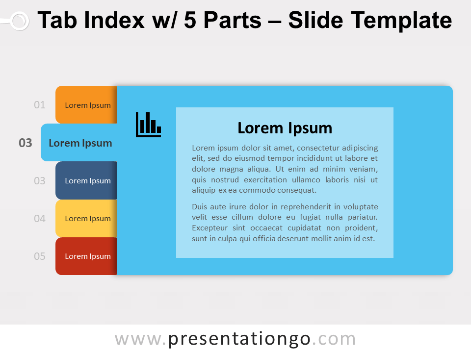 Índice de Pestañas Gráfico Gratis Para PowerPoint Y Google Slides