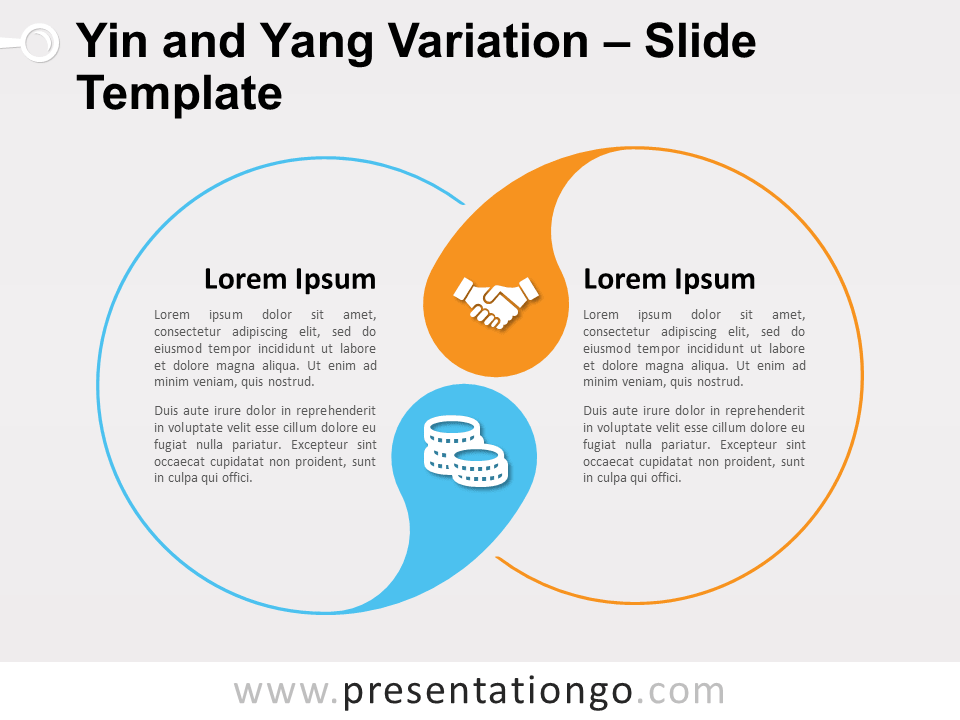 Variación Del Yin Y El Yang Gráfico Gratis Para PowerPoint Y Google Slides