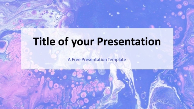 Liquid Marbling Paint Plantilla Gratis Para PowerPoint Y Google Slides