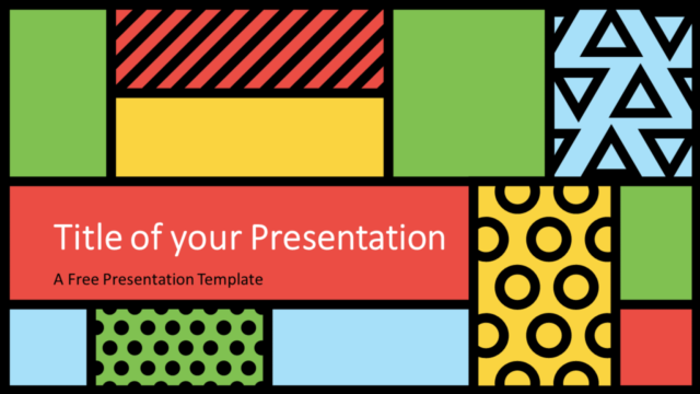 Arte Pop de Mondrian Plantilla Gratis Para PowerPoint Y Google Slides