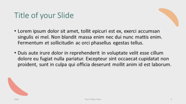 Forma Redondeada Abstracta de Color Verde - Plantilla Gratis Para PowerPoint Y Google Slides - Diapositiva de Título Y Contenido