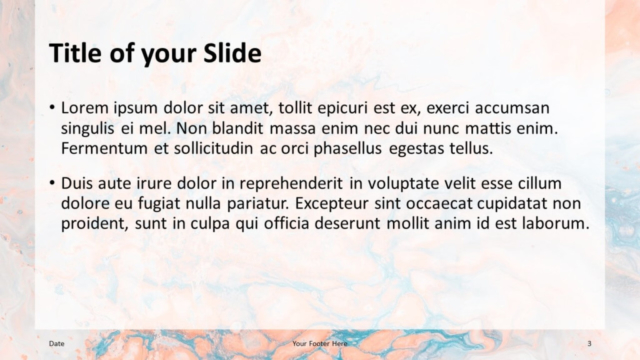 Liquid Marbling Paint Plantilla Gratis Para PowerPoint Y Google Slides - Diapositiva de Título Y Contenido
