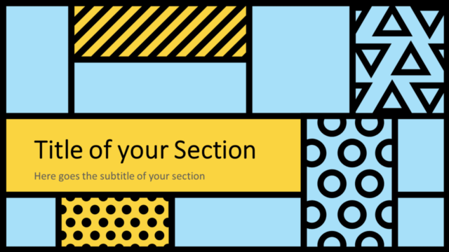 Arte Pop de Mondrian Plantilla Gratis Para PowerPoint Y Google Slides - Diapositiva de Sección