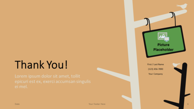 Plantilla Gratis de Pájaros Para PowerPoint Y Google Slides - Diapositiva de ¡Gracias!