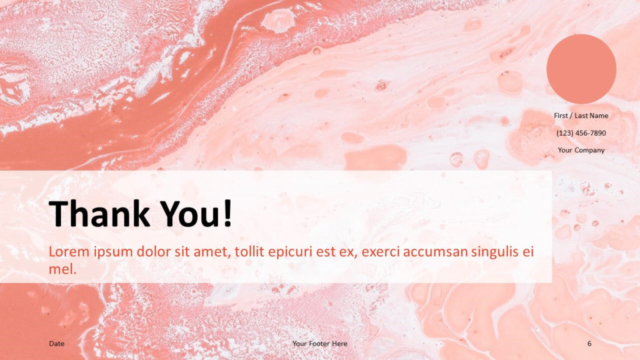 Liquid Marbling Paint Plantilla Gratis Para PowerPoint Y Google Slides - Diapositiva de ¡Gracias!