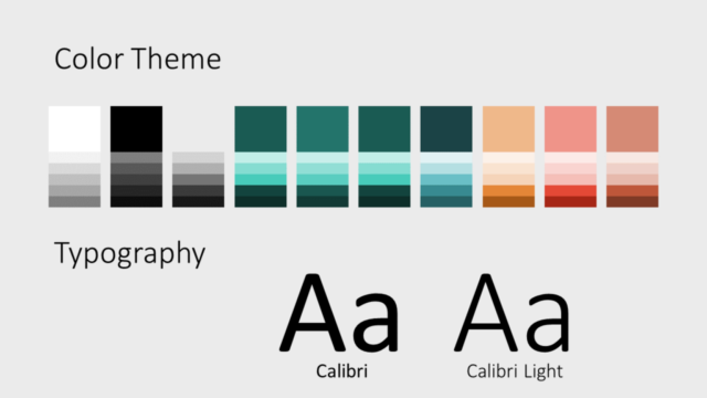 Forma Redondeada Abstracta de Color Verde - Plantilla Gratis Para PowerPoint Y Google Slides - Diapositiva con la Paleta de Colores