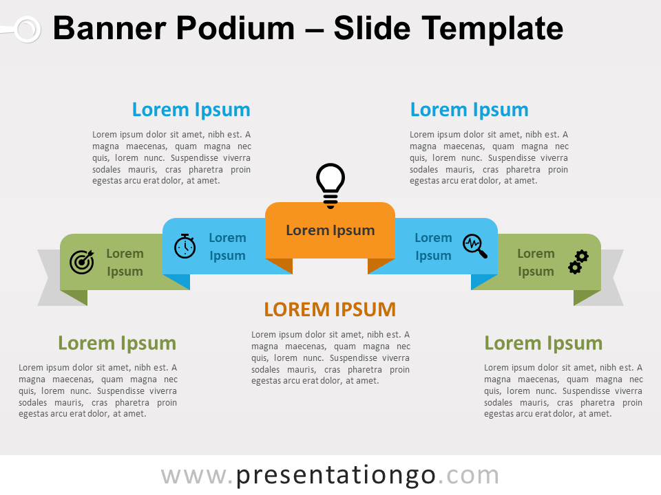 Podio de Banner Gráfico Gratis Para PowerPoint Y Google Slides