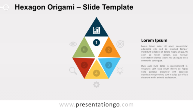 Origami de Hexágonos Diagrama Gratis Para PowerPoint Y Google Slides - Parte 1