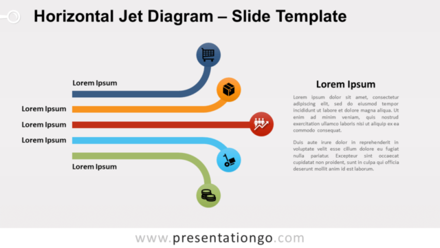 Diagrama de Chorro Horizontal Diagrama Gratis Para PowerPoint Y Google Slides