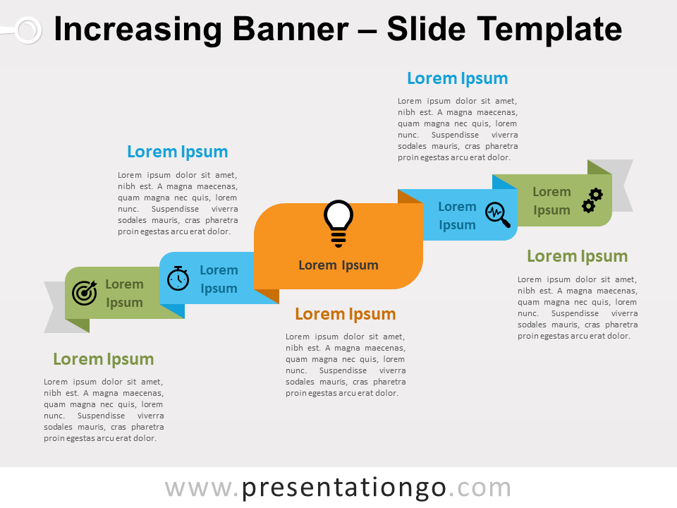 Banner Creciente Gráfico Gratis Para PowerPoint Y Google Slides
