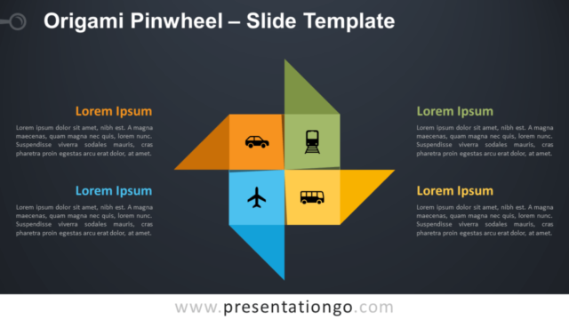 Origami Molinillo Diagrama Gratis Para PowerPoint Y Google Slides