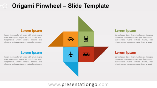 Origami Molinillo Diagrama Gratis Para PowerPoint Y Google Slides