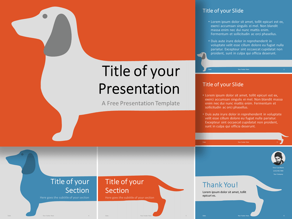 Plantilla de Perro Salchicha Gratis Para PowerPoint Y Google Slides