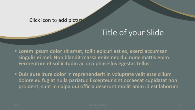 Plantilla Eleganza Gratis Para PowerPoint Y Google Slides - Diapositiva de Título Y Contenido