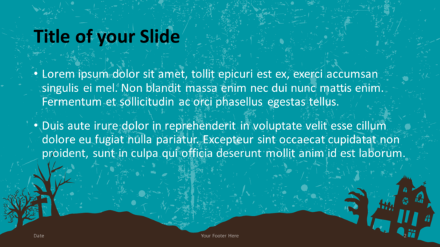 ESPELUZNANTE Plantilla Gratis Para PowerPoint Y Google Slides - Diapositiva de Título Y Contenido
