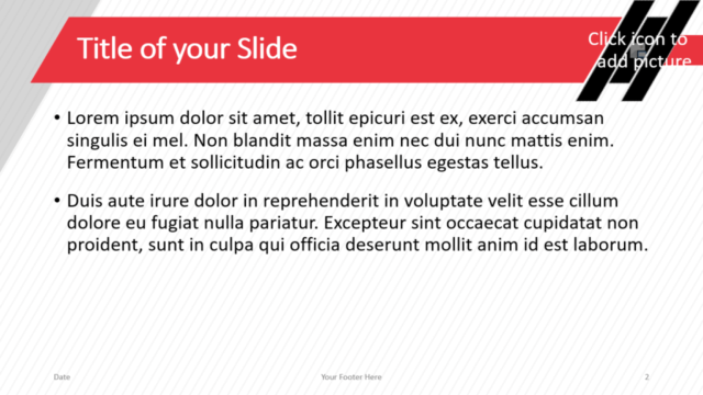 Plantilla de Rayas Gratis Para PowerPoint Y Google Slides - Diapositiva de Título Y Contenido