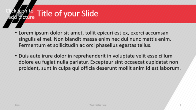 Plantilla de Rayas Gratis Para PowerPoint Y Google Slides - Diapositiva de Título Y Contenido