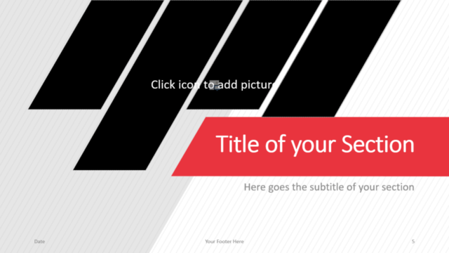Plantilla de Rayas Gratis Para PowerPoint Y Google Slides - Diapositiva de Sección