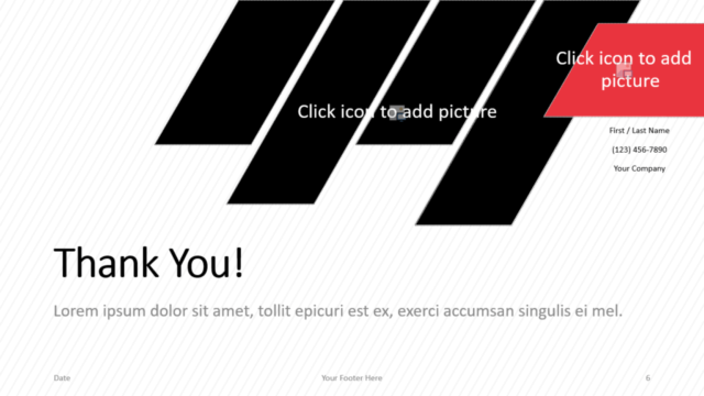 Plantilla de Rayas Gratis Para PowerPoint Y Google Slides - Diapositiva de ¡Gracias!