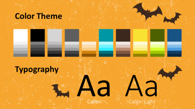 ESPELUZNANTE Plantilla Gratis Para PowerPoint Y Google Slides - Diapositiva con la Paleta de Colores