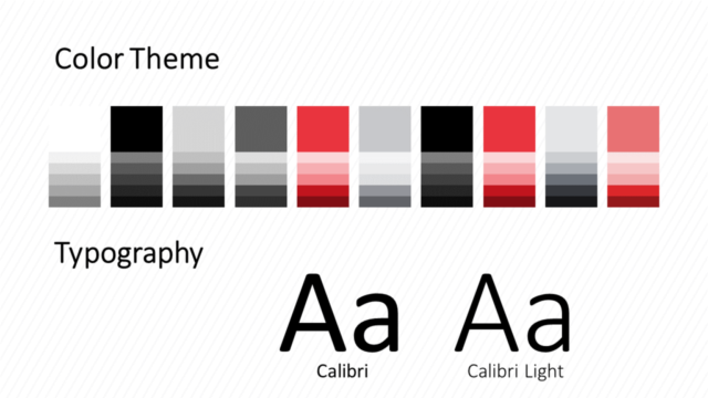 Plantilla de Rayas Gratis Para PowerPoint Y Google Slides - Diapositiva con la Paleta de Colores